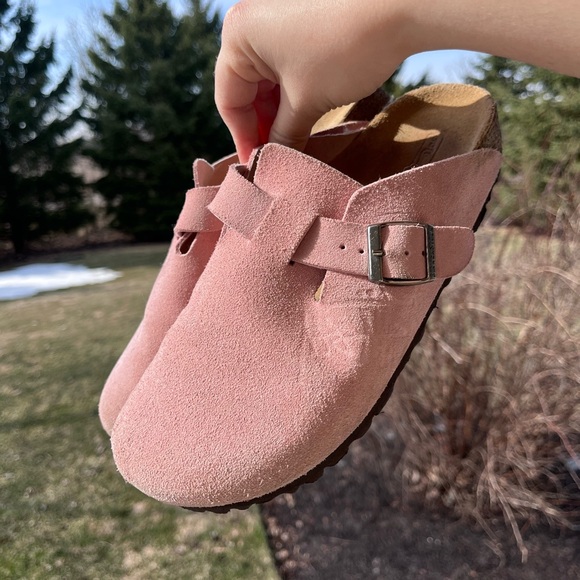 Birkenstock Shoes - Birkenstocks x Stussy light pink mules clogs shoes Boston